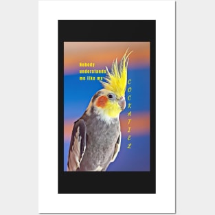 Nobody Understands Me Like My Cockatiel Posters and Art